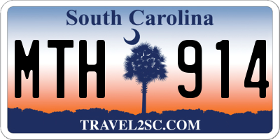 SC license plate MTH914