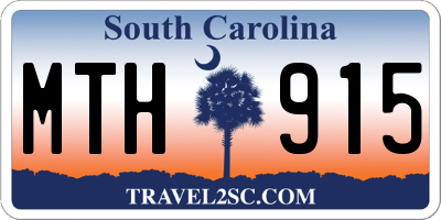 SC license plate MTH915