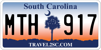 SC license plate MTH917