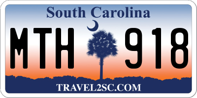 SC license plate MTH918