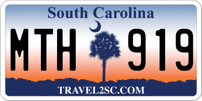SC license plate MTH919