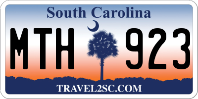 SC license plate MTH923