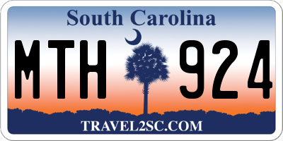 SC license plate MTH924