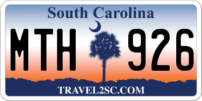 SC license plate MTH926