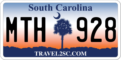 SC license plate MTH928