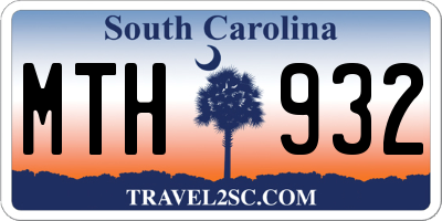 SC license plate MTH932