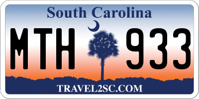 SC license plate MTH933