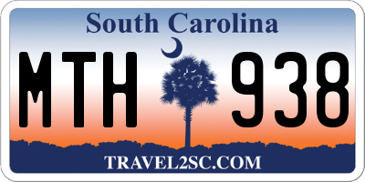SC license plate MTH938