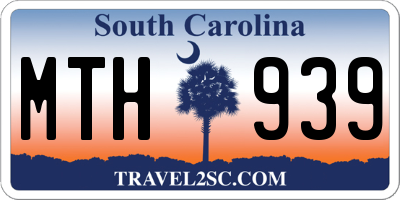 SC license plate MTH939