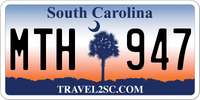 SC license plate MTH947