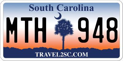SC license plate MTH948