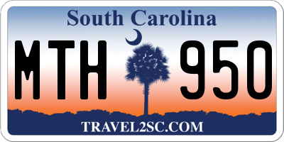 SC license plate MTH950