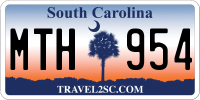 SC license plate MTH954