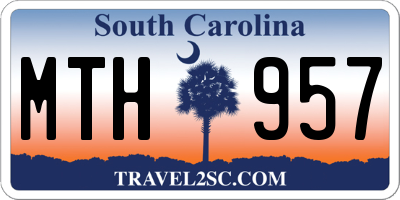 SC license plate MTH957