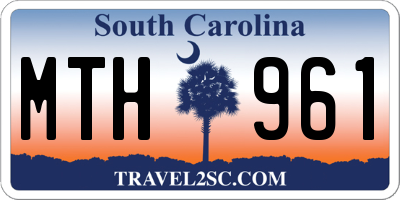 SC license plate MTH961