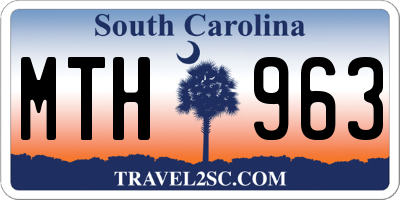 SC license plate MTH963