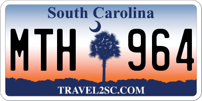 SC license plate MTH964