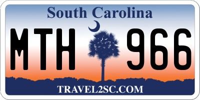 SC license plate MTH966