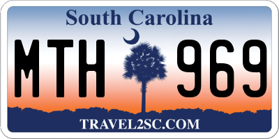 SC license plate MTH969