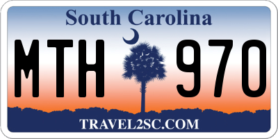 SC license plate MTH970