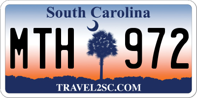 SC license plate MTH972