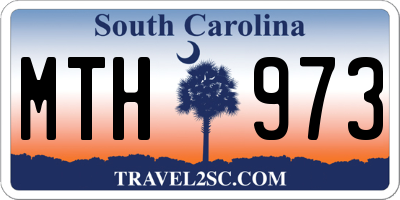 SC license plate MTH973