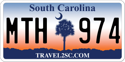 SC license plate MTH974