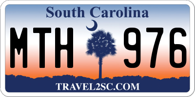 SC license plate MTH976