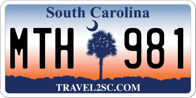 SC license plate MTH981