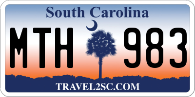 SC license plate MTH983
