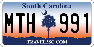 SC license plate MTH991