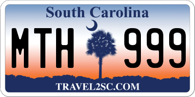 SC license plate MTH999