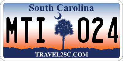 SC license plate MTI024