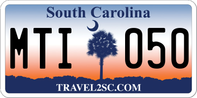 SC license plate MTI050