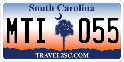 SC license plate MTI055