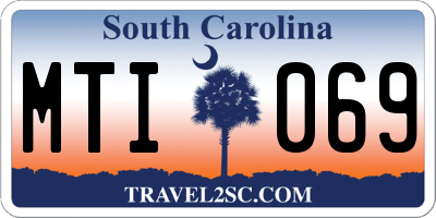 SC license plate MTI069