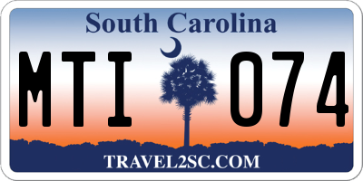 SC license plate MTI074