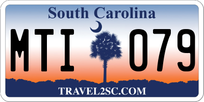 SC license plate MTI079
