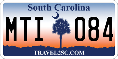 SC license plate MTI084