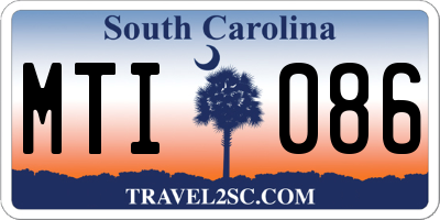 SC license plate MTI086