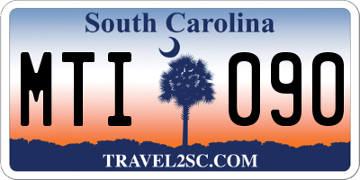 SC license plate MTI090