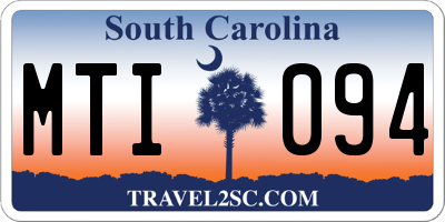 SC license plate MTI094