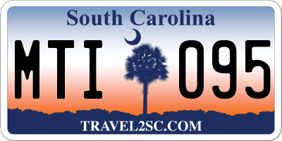 SC license plate MTI095