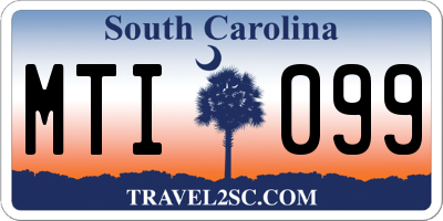 SC license plate MTI099