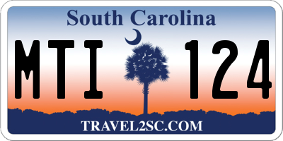 SC license plate MTI124