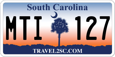 SC license plate MTI127