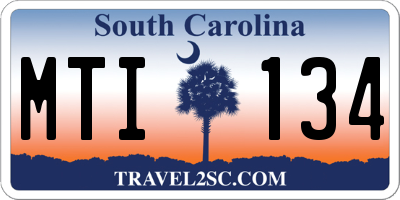 SC license plate MTI134
