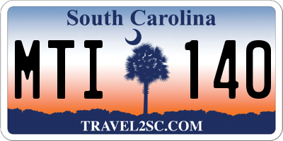 SC license plate MTI140