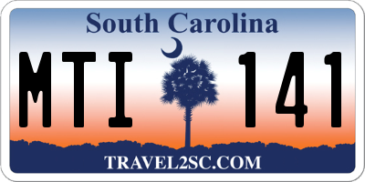 SC license plate MTI141
