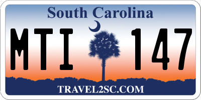 SC license plate MTI147